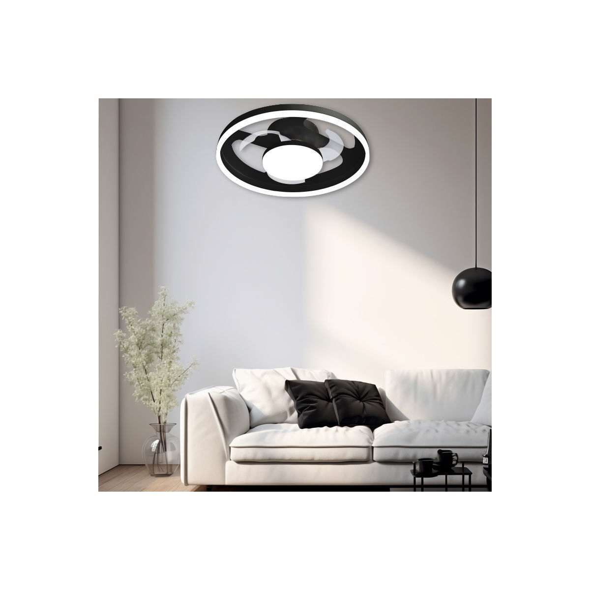 Ανεμιστήρας Οροφής PRCF-80725 Primo 20'' 50εκ. Με Τηλεχειριστήριο 1Φως LED 3 Φτερά Μαύρος - Image 3
