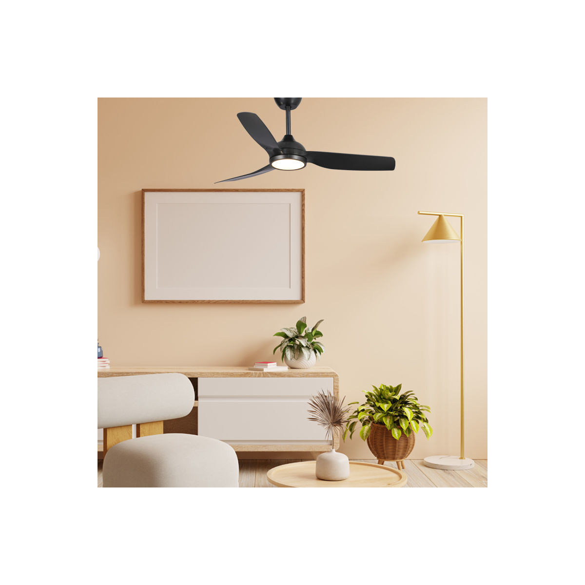 Ανεμιστήρας Οροφής PRCF-80728 PRIMO 52'' 132εκ. Με Τηλεχειριστήριο 1 Φως LED 3Φτερά IP66 με WiFi Μαύρος - Image 3