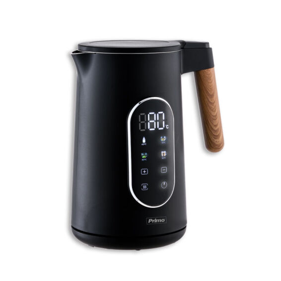 Zitaget Photo of Βραστήρας PRCK-40495 Primo 1.7L 2200W Digital Ανοξείδωτος Cool touch Wooden/Μαύρος