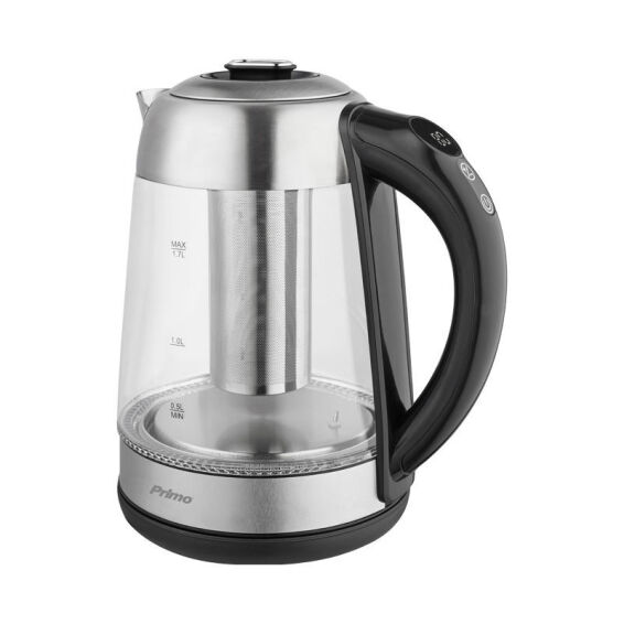 Zitaget Photo of Βραστήρας PRCK-40497 Primo 1.7L 2200W Digital Γυάλινος Inox/Μαύρος