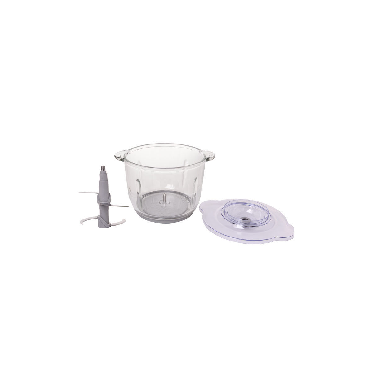 Πολυκόπτης PRFC-40486 500W 2L με γυάλινο μπωλ inox/γκρι - Image 3