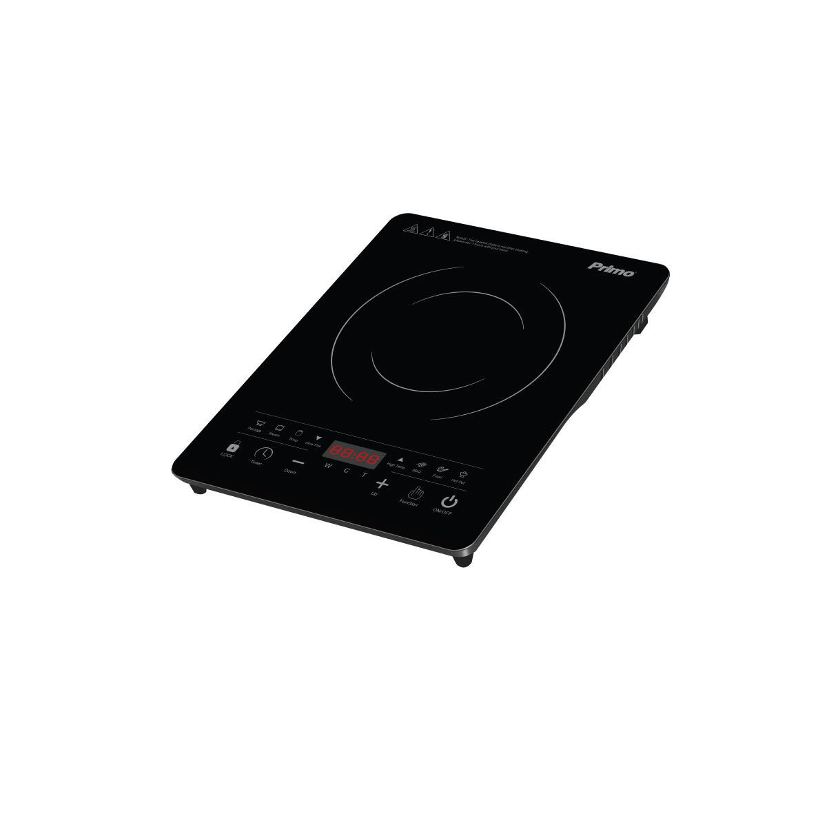 Επαγωγική εστία Μονή PRIC-40300 Primo 2000W Με πάνελ αφής 28Χ35εκ. Υάλινη Μαύρη - Image 2