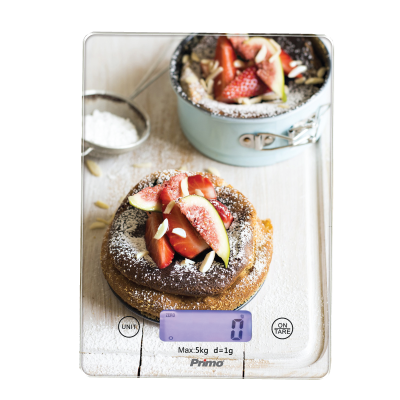prks-40468-primo-5kg-1g-baking_0002091 Zitaget Photo of Ζυγαριά Κουζίνας PRKS-40468 Primo Ψηφιακή 5Kg-1g Φωτιζόμενη οθόνη Υάλινη "Baking"