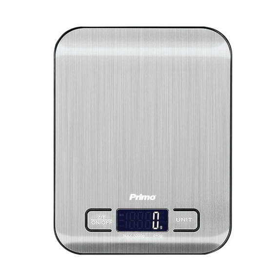 Zitaget Photo of Ζυγαριά Κουζίνας PRKS-40469 Primo Ψηφιακή 5Kg-1g Φωτιζόμενη οθόνη Inox