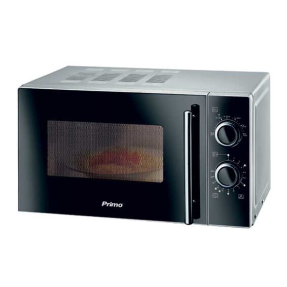 Zitaget Photo of Φούρνος μικροκυμάτων PRMW-40247 Primo 20L 700W Yάλινη πρόσοψη Μαύρος-Silver