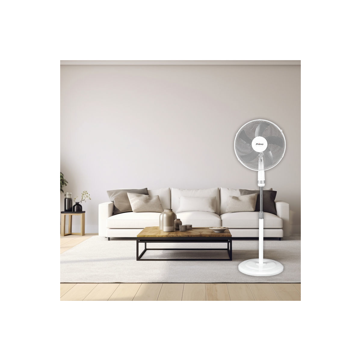 Ανεμιστήρας Ορθοστάτης PRSF-80446 Primo 16'' 40εκ. Λευκό - Γκρι - Image 2