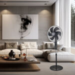 Ανεμιστήρας Ορθοστάτης PRSF-80698D Primo 18'' 45εκ. Με Τηλεχειριστήριο και DC μοτέρ 6Φτερά Μαύρος - Image 2