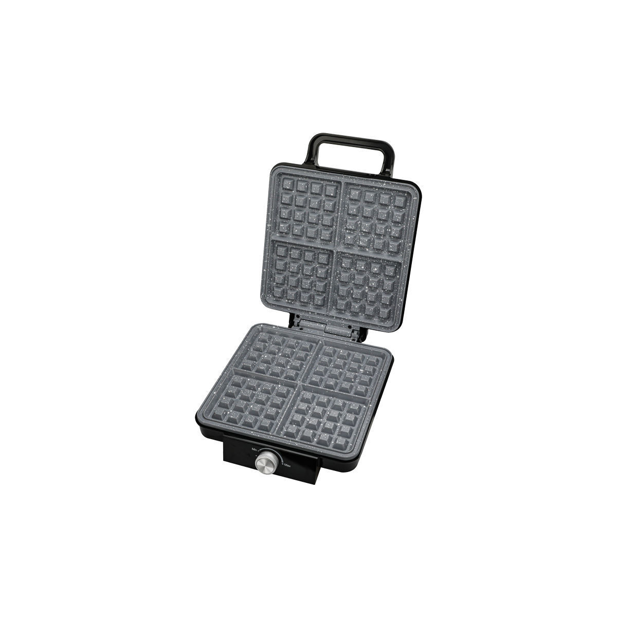 Βαφλιέρα PRWM-40548 Primo 4 θέσεων 1500W κεραμικές marble πλάκες Inox/Μαύρη - Image 2