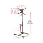 Zitaget Photo of Βάση Τηλεόρασης Δαπέδου SW411H Barkan 13" - 83" με Κλίση και Ροδάκια